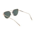 thumbnail image 6 of Inner Vision Cat Eye Aviator Metal Frame Cross Bar Sunglasses, Flat Polarized Lens for Women, Revo 100% UV Protection With Case - Rose Gold Frame, Pink Lens, 6 of 7