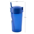 thumbnail image 7 of Your Zone Plastic Blue Snack Tumbler with Straw, 14 oz, 7 of 7