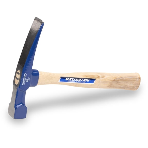 VAUGHAN VN17714 Bricklayer Hammer, 16 oz, Carbide Tip, American High Carbon Steel, Carbide Chisel Blade, Square Beveled Face, Cuts Brick and Masonry