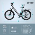 thumbnail image 5 of Actbest 26" Electric Bike for Woman, Peak 1200W, 500Wh Removable Battery, 3 Riding Modes, 48V 10.4Ah, Front Suspension, 7-Speed, Cruise Ebike for Adults, Electric Bicycles, 5 of 5