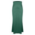 thumbnail image 4 of yillto Womens Satin Silky Long Skirts A Lined High Waist Flared Skirt Work Office Dressy Clothes, 4 of 6