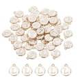 thumbnail image 1 of Unique Bargains Pendentif Initiale Alphabet Double Face en Émail Blanc, pour Fabrication de Bijoux, 50 Pcs, 1 of 5