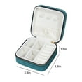 thumbnail image 3 of Velvet Jewelry Organizers for Women Girls, Travel Jewelry Cases with Zippers, Polyester Small Jewelry Storage Bags Gift for Birthday Valentine's Day, 3.9"x3.9"x2", 1 Pack, Blue, 3 of 6