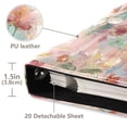 thumbnail image 5 of Photo Album 11.8x11.2 Inch Leather Cover Photo Book Scrapbooking Albums for Weddings Birthdays Anniversaries Abstract Pink Floral Pattern, 5 of 9