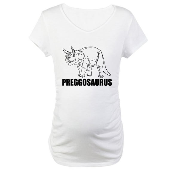 CafePress - PREGGOSAURUS Maternity T Shirt - Cotton Maternity T-shirt, Cute & Funny Pregnancy Tee