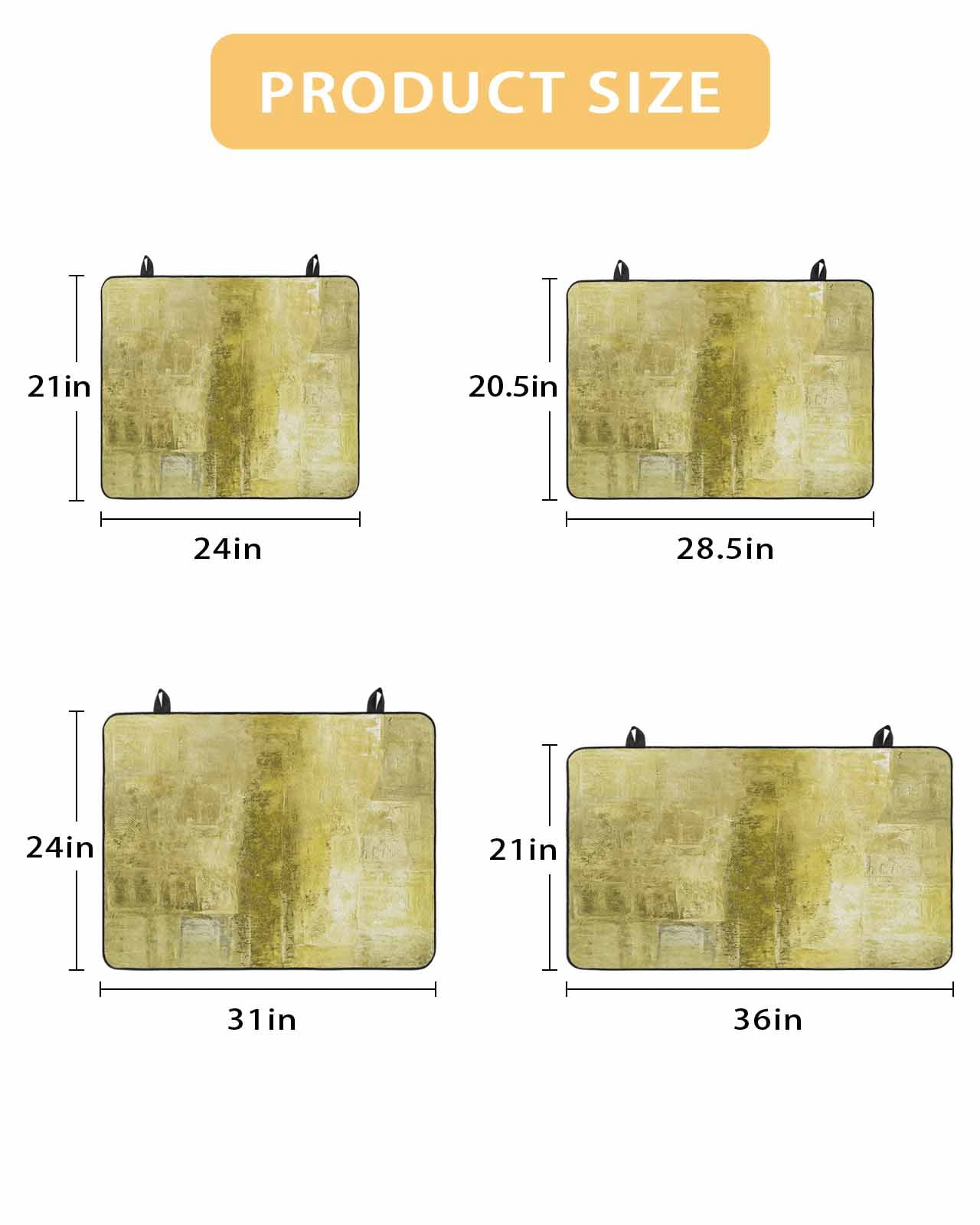 nqOlkjepod Large Induction Cooktop Protector Mat 24"x21", Yellow Stove Top Covers for Electric Stove, Retro Oil Painting Modern Abstract Art Aesthetics Stove Burner Cover Mats, Glass Top Stove Cover