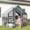 Gray+Solid Wood, variant on LHYY Cat,Large Outdoor Cat Enclosure for Multiple Cats with 2 Platforms,2 Resting Box and 1 Bridges,Wooden Feral Cats Shelter with Waterproof and UV Proof Canopy,74.02x55.15x74.02 inch