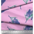 thumbnail image 3 of Soimoi polyester Crepe Fabric Lavender Flower Print Sewing Fabric Yard 52 Inch Wide, 3 of 3