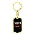 thumbnail image 4 of Choose Joy Romans Christian Stainless Steel or 18k Gold Premium Swivel Dog Tag Keychain, 4 of 10