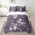 thumbnail image 2 of Castle Fairy Chic Flowers Bedding Comforter Set 7-Piece for Teens Adults,Spring Garden King Bedding Sets,Purple Pink Floral Blossoms Ultra Soft Bed Sheets,Luxury Bedroom Decor,Reversible, 2 of 8