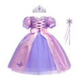 thumbnail image 1 of Vestido de Rapunzel para niña, disfraz de princesa para fiesta de Cosplay, regalo de cumpleaños enredado, disfraz de Halloween para niños de 2 a 10 años Fivean unisex, 1 of 2