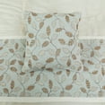 thumbnail image 4 of King / Queen / Twin Blue Decorative King 90"x18" Bed Runner WITH Pillow Cover, Embroidery, Beaded & Leaf Pattern Bed Scarf on Linen fabric - Ester, 4 of 4