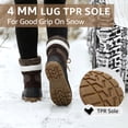 thumbnail image 3 of TEAHOO X STQ Women's Duck Boots Waterproof Winter Snow Boot Black Brown US/9, 3 of 7