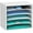 White, variant on INTIGE 3-Tier Wood Desktop Organizer with Paper Storage, Mail Sorter & File Holder, Black