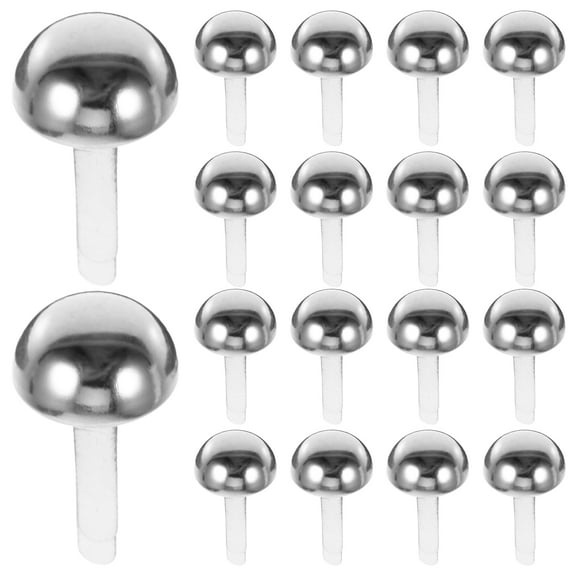 OULII 200Pcs Decorative Metal Brads Silver Two Legs for DIY Craft and Upholstery