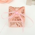 thumbnail image 4 of 50 Uds. Cajas de dulces para regalo de pastel de boda de novia y novio cajas de recuerdo Yuyangstore Cajas de regalos de boda, 4 of 7