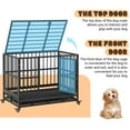thumbnail image 5 of Heavy Duty Indestructible Dog Crate, Escape Proof Dog Cage with Double Door, Wheels & Removable Tray, Collapsible Dog Crates for Small Medium Large Dogs, 5 of 8