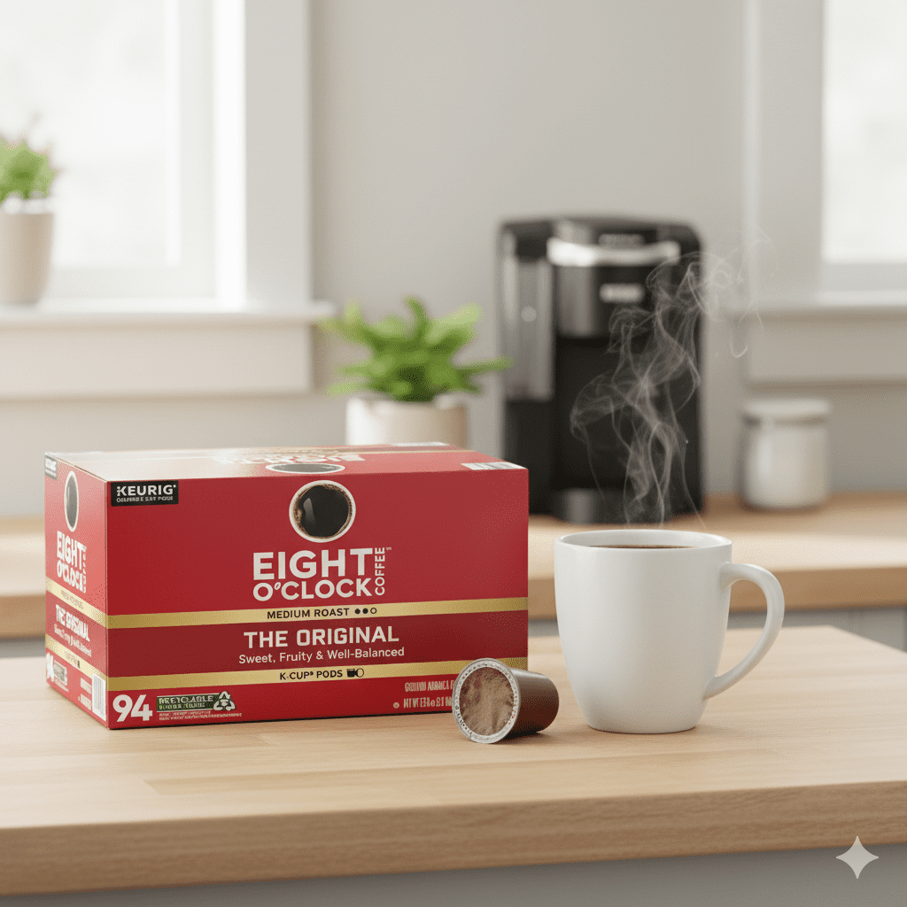 Eight O’Clock Coffee The Original, Medium Roast, 100% Arabica, Keurig K-Cup Pods, 94 Count