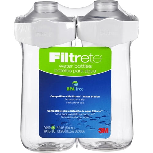 3M Filtrete 16.9 oz Water Bottles, 2 pack