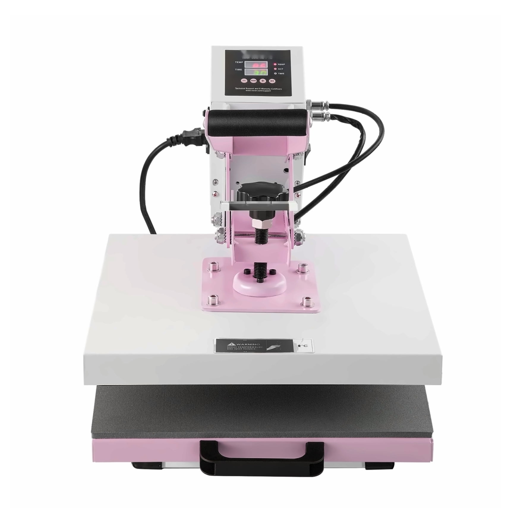 Heat Press Machine 15x15 Pink Slide Out Transfer Press for T-Shirts, Pillowcases, DIY Crafts with Digital Control