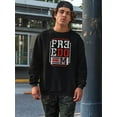 thumbnail image 2 of Freedom  Sweatshirt Men -Image by Shutterstock, Male XX-Large, 2 of 4