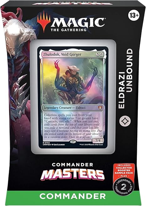 Magic: The Gathering Commander Masters Commander Deck - Eldrazi Unbound (100-Card Deck, 2-Card Collector Booster Sample Pack + Accessories)