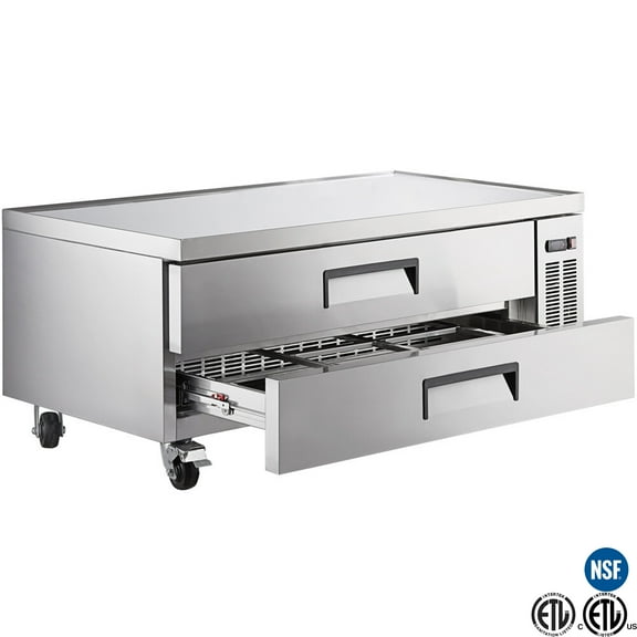 60" Two-Drawer Refrigerated Commercial Chef Base, NSF Certified, 13 cu. ft. Capacity, 115V