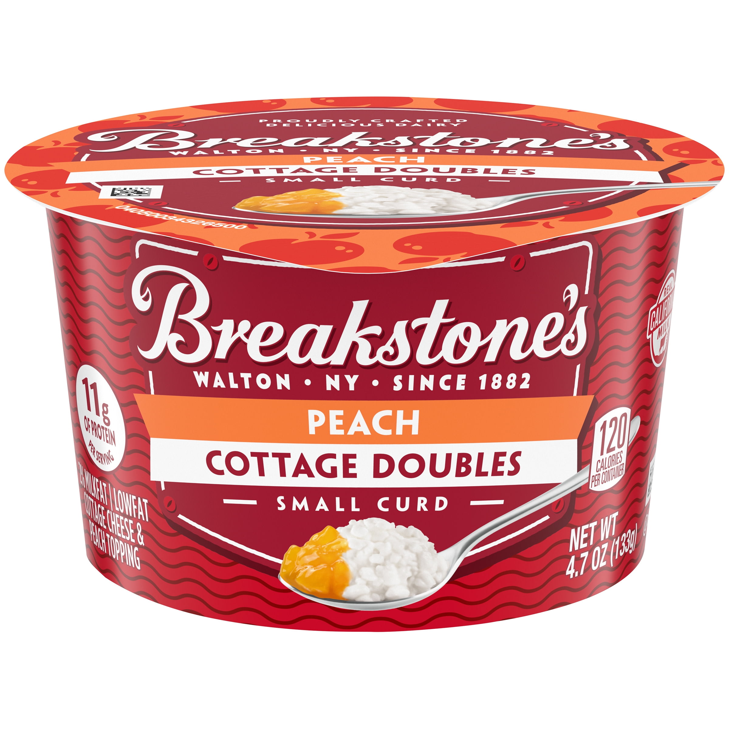 Breakstone's Cottage Doubles Lowfat Cottage Cheese & Peach Topping with