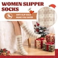 thumbnail image 5 of Loritta Secret Women Fuzzy Slipper Socks, 2 Pairs Christmas Winter Cozy Warm Thick Socks with Non-Slip Grippers, 5 of 10