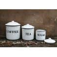 thumbnail image 2 of Creative Co-op Coffee Tea Sugar Enamel Metal Containers with Lids Set, 2 of 2