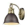 thumbnail image 1 of Golden Lighting 3602-BA1 AB-RBZ Duncan AB 1 Light Bath Vanity, Gold - Rubbed Bronze Shade, 1 of 2