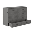 thumbnail image 3 of AFI Dakota Queen Wood Murphy Bed Chest with Storage Drawer and Built-in Charger, Grey, 3 of 6