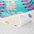 thumbnail image 5 of meiyoeat Kawaii Bowknot Baseball Quilt King for Girls, Sweet Bow Ice Cream King Coverlet Set, Pink Blue Yellow, 3-Piece, 1 Comforter and 2 Pillowcases, 5 of 7