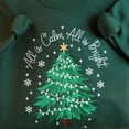 thumbnail image 2 of Christmas Tree Embroidered SweatShirt, Minimal Chic Holiday Tee, Cute Christmas Shirt, Women's Christmas Shirt, Bright Christmas Shirt, 2 of 5