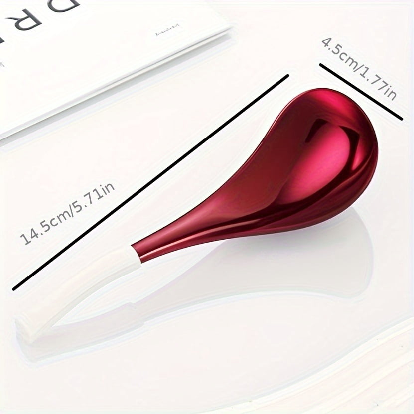*Stainless Steel Eye Ice Ball - Reduces Puffiness, Tightens Light Beige Color, Enhances Lymphatic Drainage, Frictionless Wooden Handle Design, No Battery Needed*
