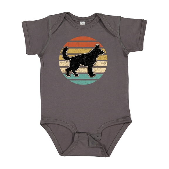Inktastic German Shepherd Silhouette Vintage Retro Boys or Girls Baby Bodysuit