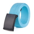 thumbnail image 2 of MEICHEN Sky Blue Belt for Women and Men,Fashion Elastic Buckle Belt Solid Color Canvas Waistband,Unisex Accessories Wide Belt, 2 of 3