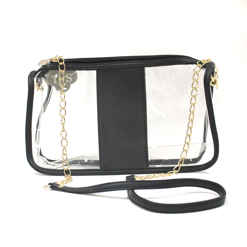 clear crossbody clutch