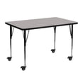 thumbnail image 1 of Bowery Hill 31 "x 24" Table d'Activité Mobile Haute Pression en Gris, 1 of 2
