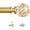 Gold, variant on Silver Decorative Crystal Curtain Rods 2 Pack:18-45"Heavy Duty Adjustable Window Curtains Rods for Bedroom Living Room,Nickel Modern Girly Acrylic Drapery Rod Set with Sheer Bling Foil Finials