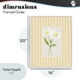 thumbnail image 3 of Yellow Stripe Daisy White Framed Giclee Art, design by Lisa Wehmeyer, 3 of 9