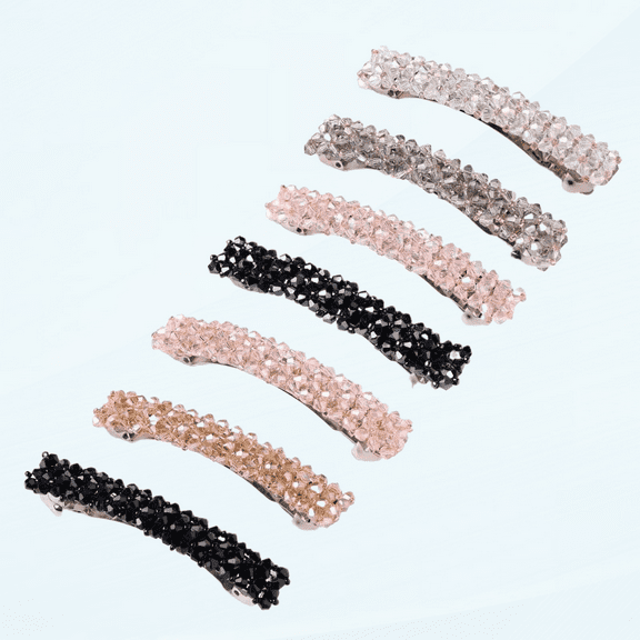 7 PCS Sparkly Glitter Hair Clips Elegant Rhinestone Hair Barrettes for Women Fine Hair Fancy Crystal Bling Hair Clips for Women and Girls by