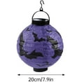 thumbnail image 2 of Halloween Lantern 6 PCS 20 Cm Diameter Yellow Pumpkin Spider Purple Bat White Spider Color Castle Black Skull Halloween Paper Lantern Hanging Lanterns for Halloween Party Decorations, 2 of 9