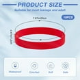 thumbnail image 2 of 10Pcs Word Silicone Cord Bracelet Wristband Dark Red 1/2 inch(1.2cm) Inner Diameter: 2-3/8 inch(6.1cm), 2 of 8