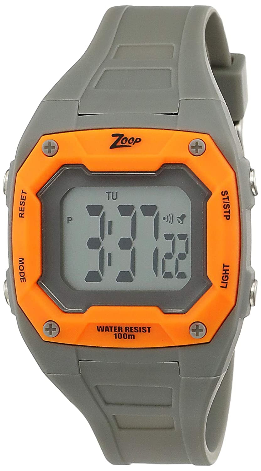 Zoop Digital Watch with Grey Plastic Strap for BoysSimple Digital