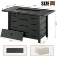 thumbnail image 4 of Walsunny Table de Foyer au Gaz de 43 Pouces 50 000 BTU, Table Rectangulaire d'Extérieur pour Propane avec Housse Imperméable, 4 of 5