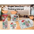 thumbnail image 2 of Termo 20oz, taza, posavaso + Mouse Pad SVArt diseño Ariel La Sirenita Navidad MD2, 2 of 5