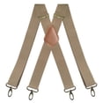 thumbnail image 3 of SGFCWSX Men's X-Back Suspenders, 4-Clip Elastic Adjustable Formal Casual Beige, 3 of 3