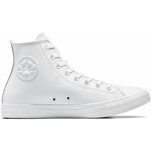 Converse Unisex Adult Chuck Taylor All Star Leather High Top White Monochrome Running Shoes
