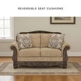 thumbnail image 6 of Bowery Hill Modern / Contemporary Polyester Brown Finish Loveseat, 6 of 9